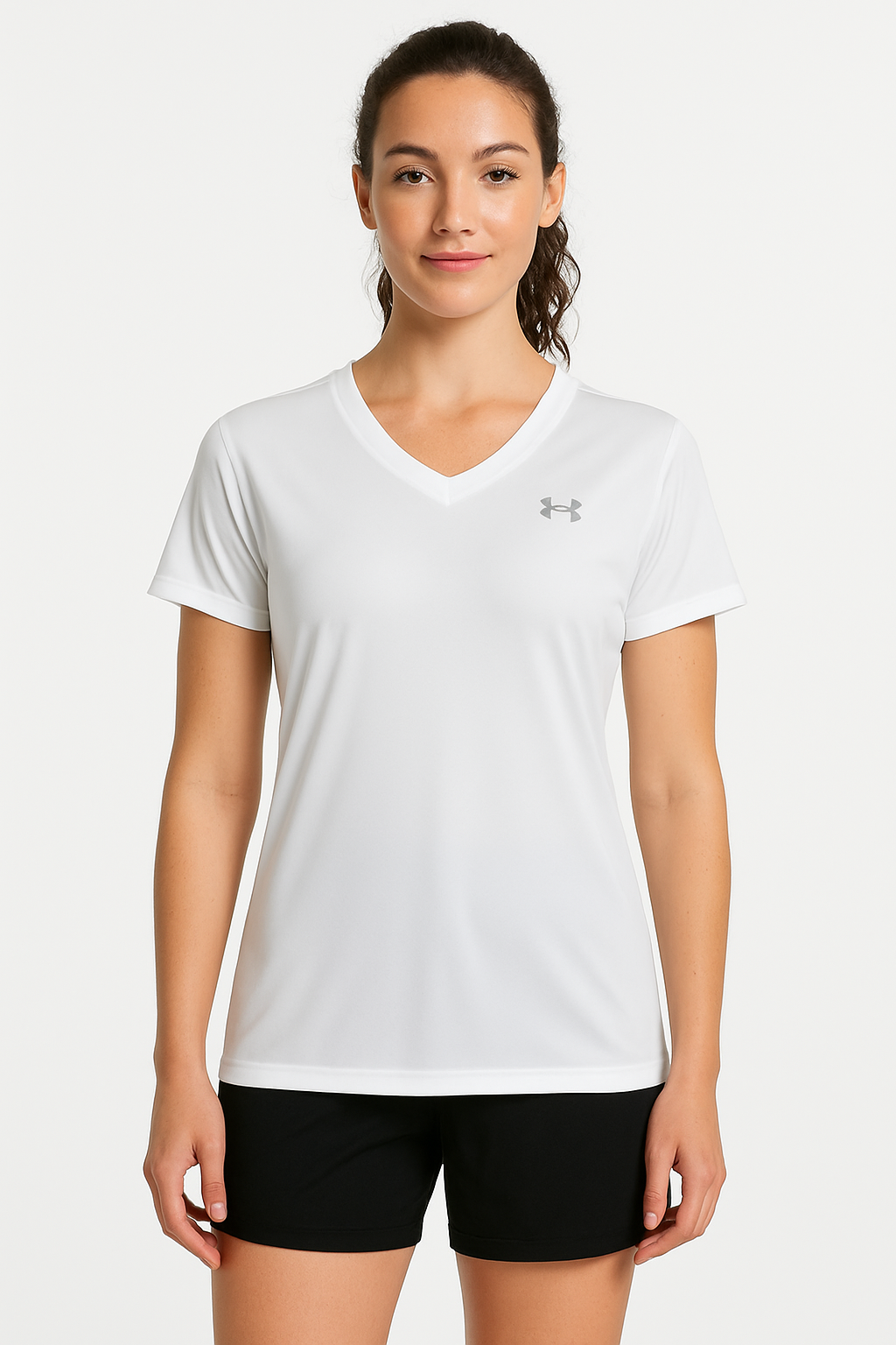 Camiseta Deportiva blanca cuello en V Under Armour