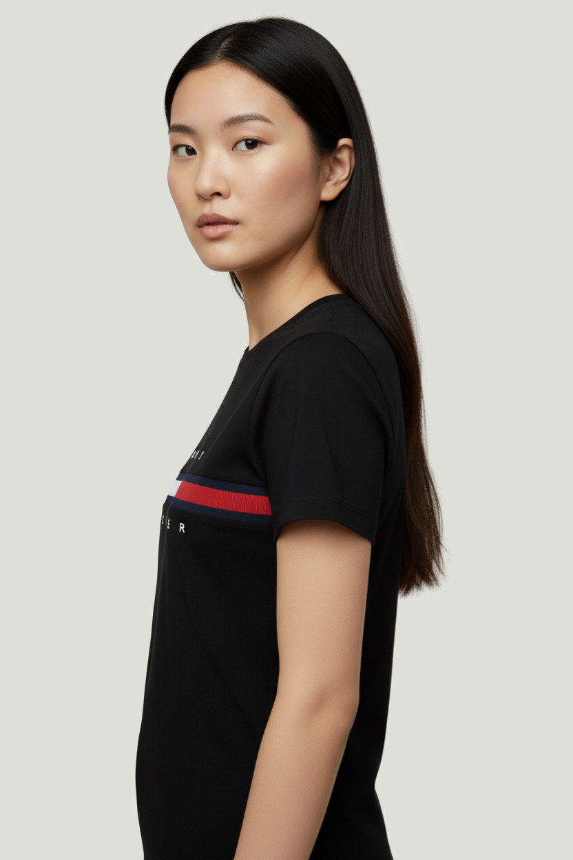 Tommy Hilfiger Camiseta negra para mujer