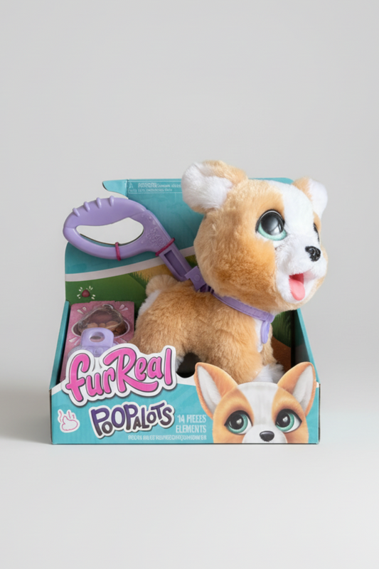 FurReal Poopalots Juguete interactivo de perrito con correa