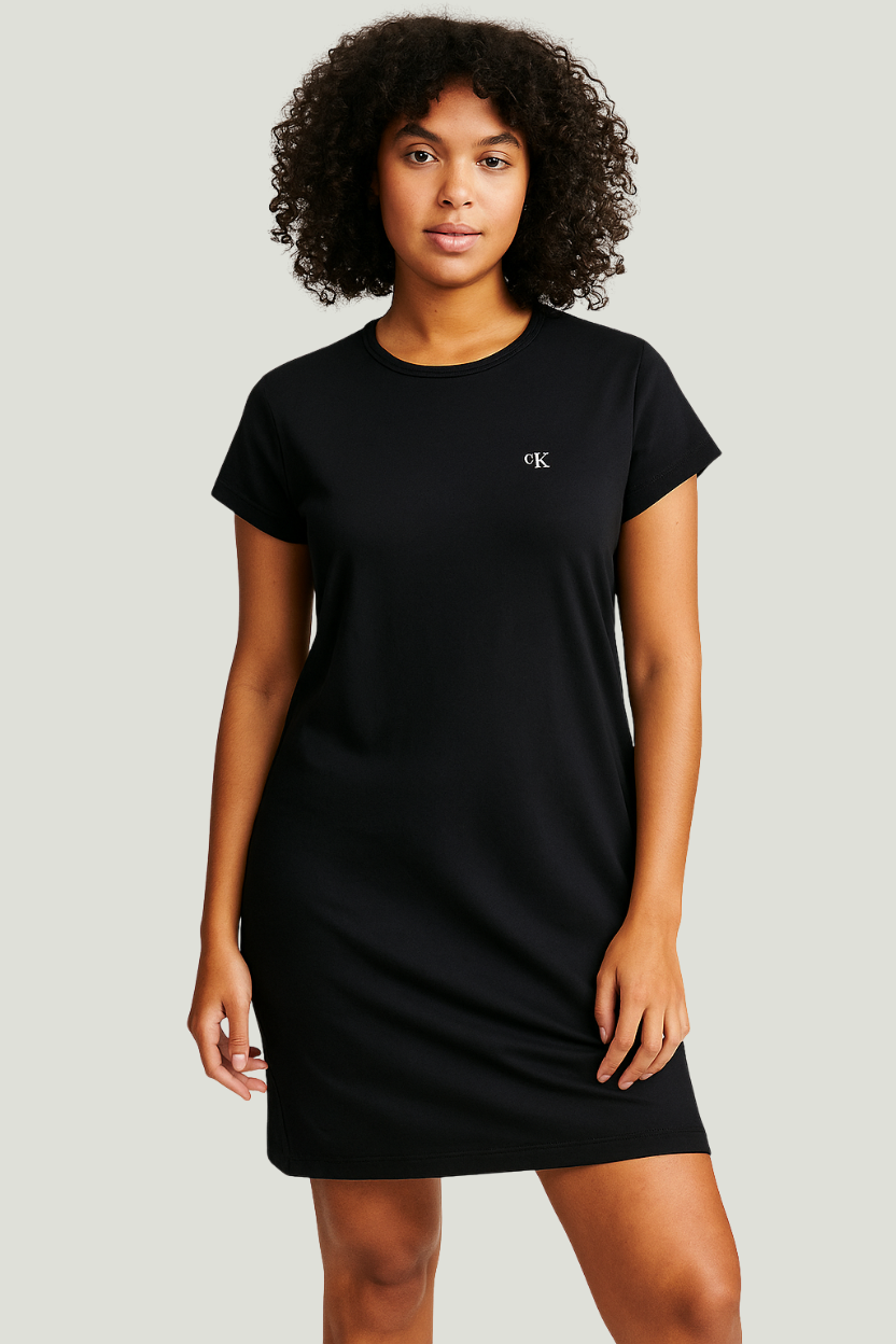 Calvin Klein vestido negro para mujer con corte recto