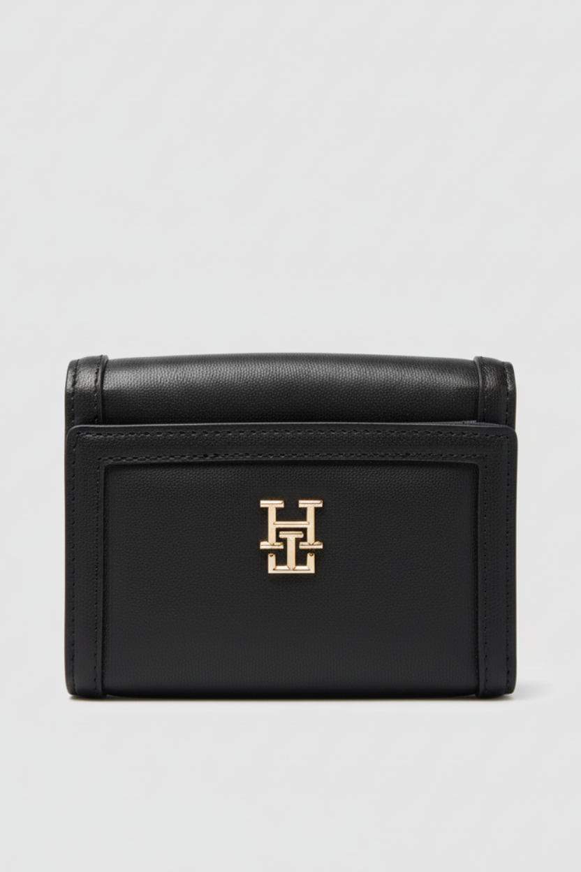 Tommy Hilfiger Billetera negra para mujer