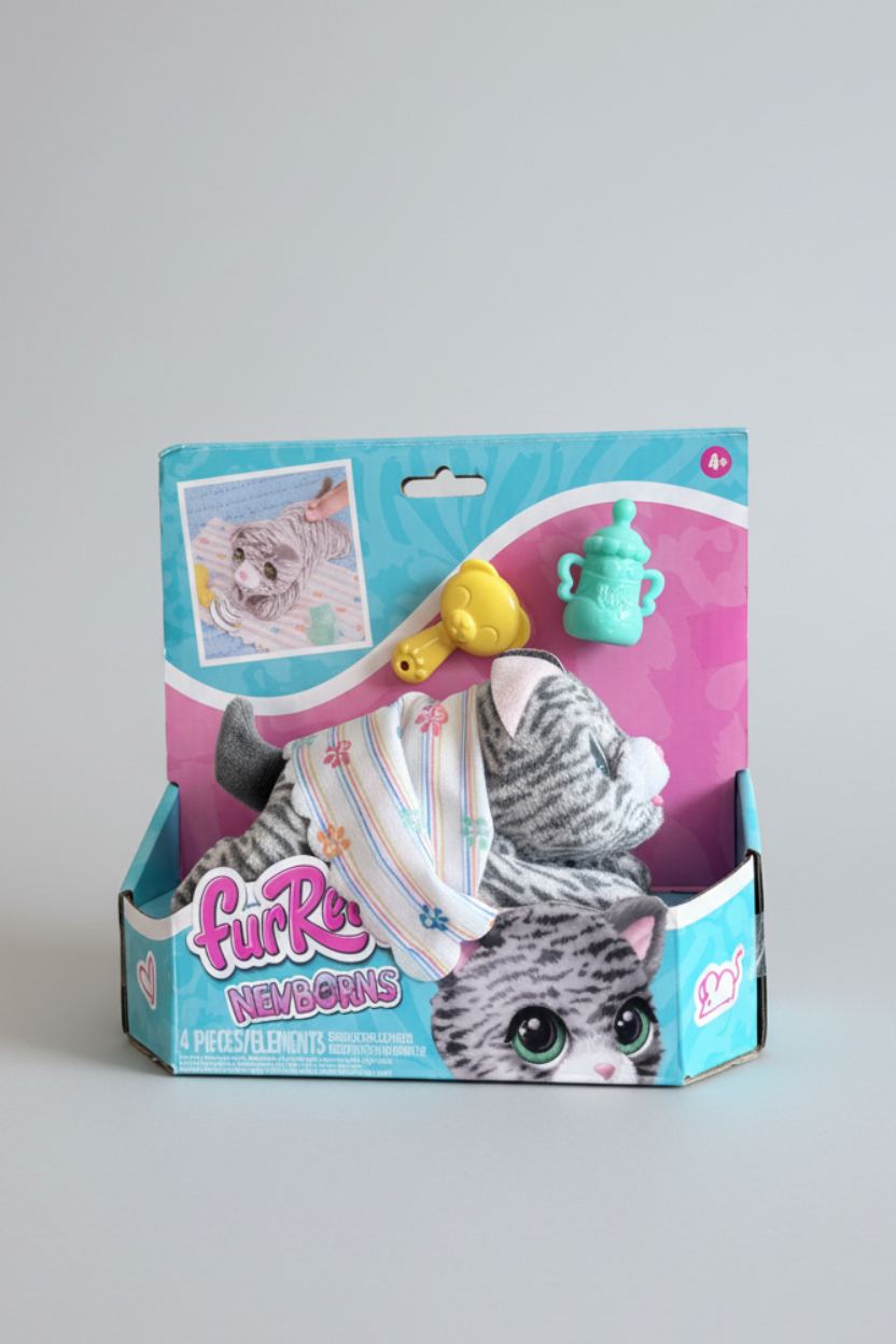 FurReal Newborns Juguete interactivo de gato con accesorios