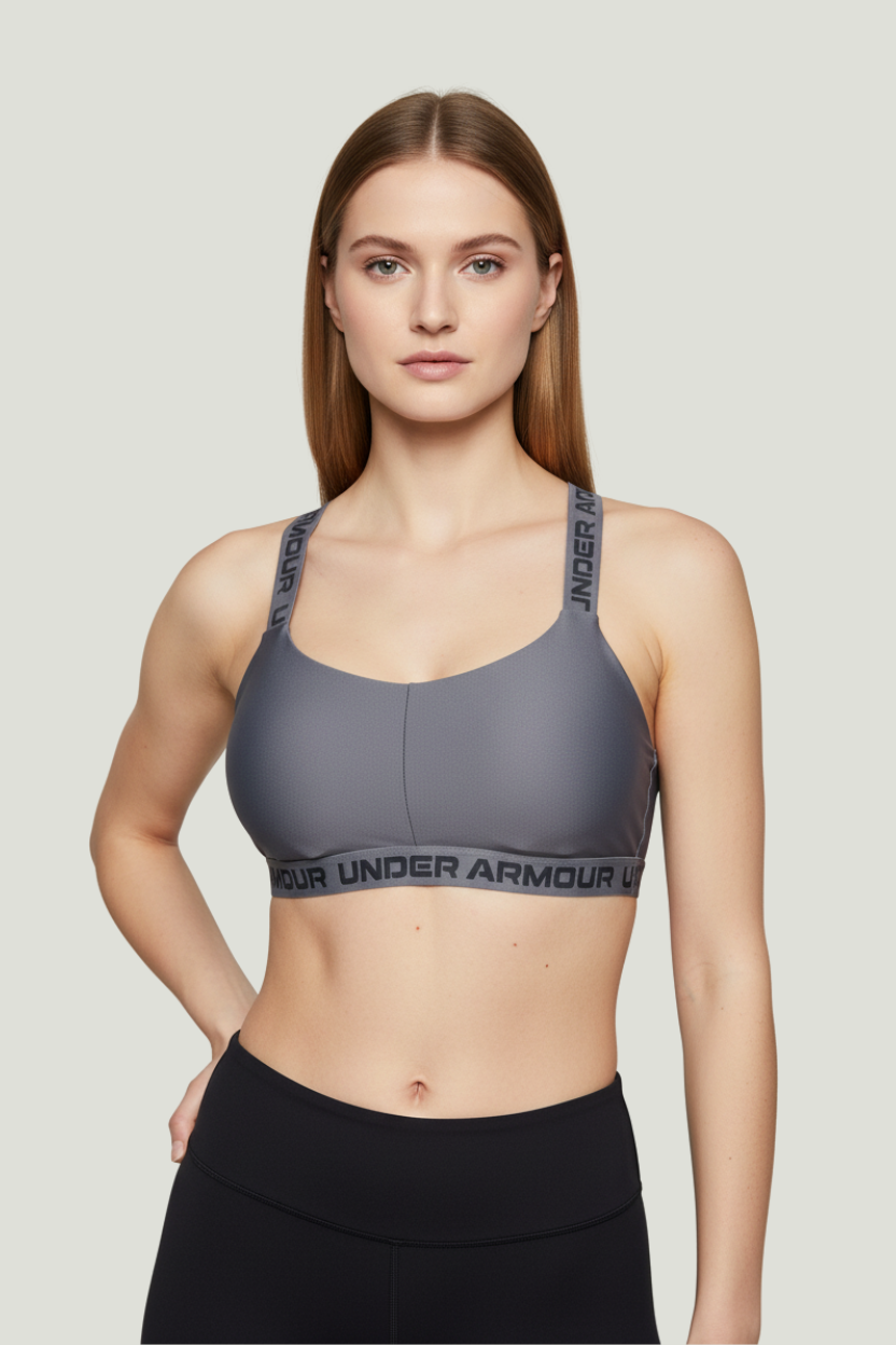 Under Armour top deportivo gris oscuro para mujer