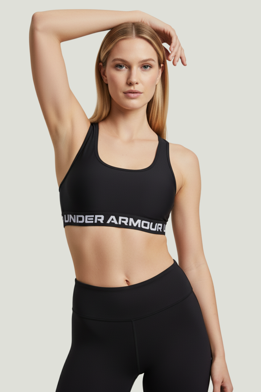 Under Armour Top deportivo negro para mujer