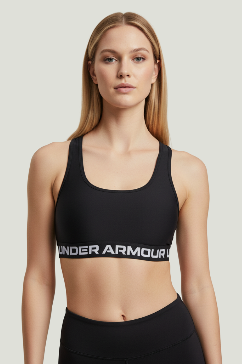 Under Armour Top deportivo negro para mujer
