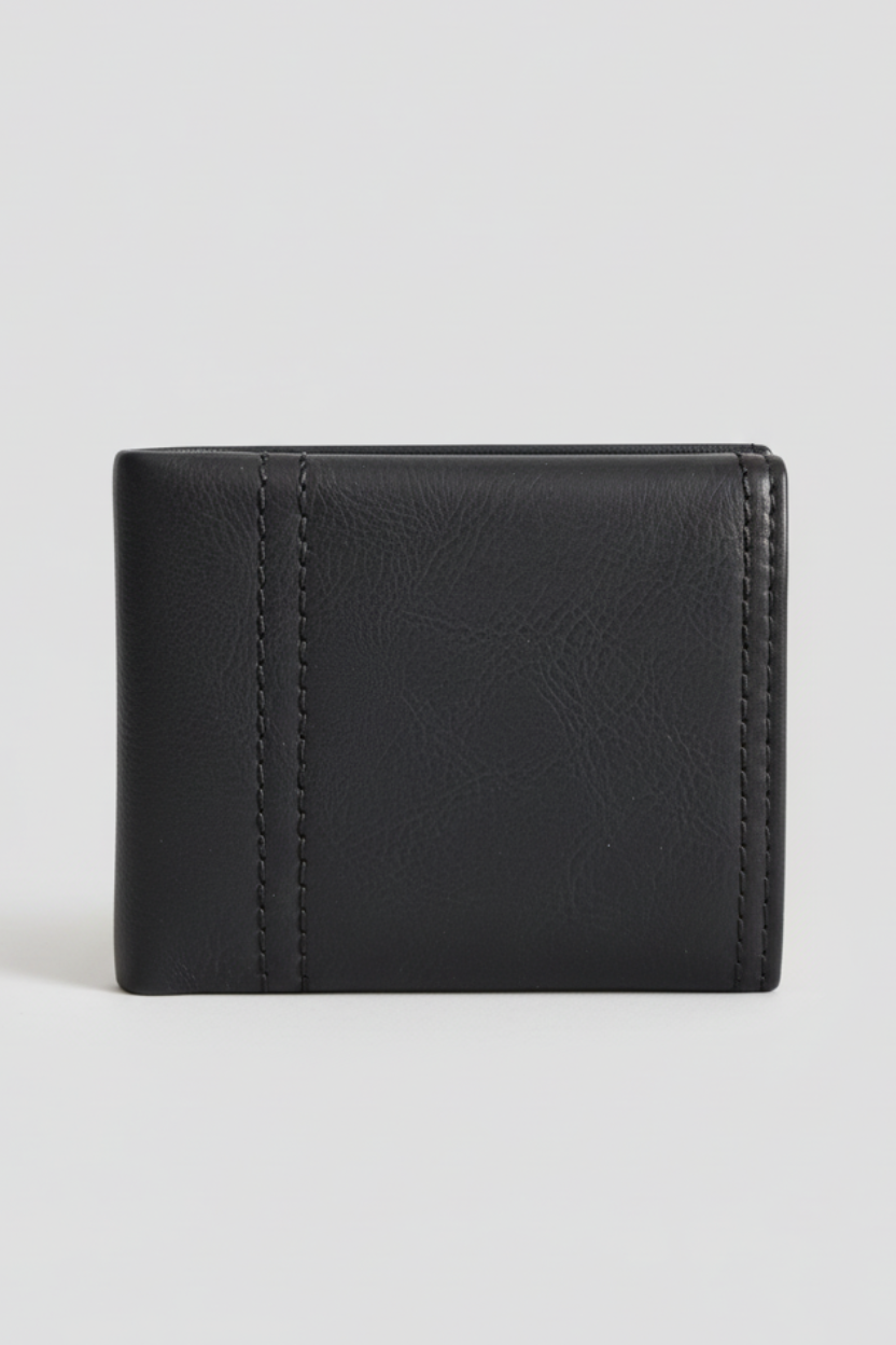 Levi’s Billetera café de cuero para hombre