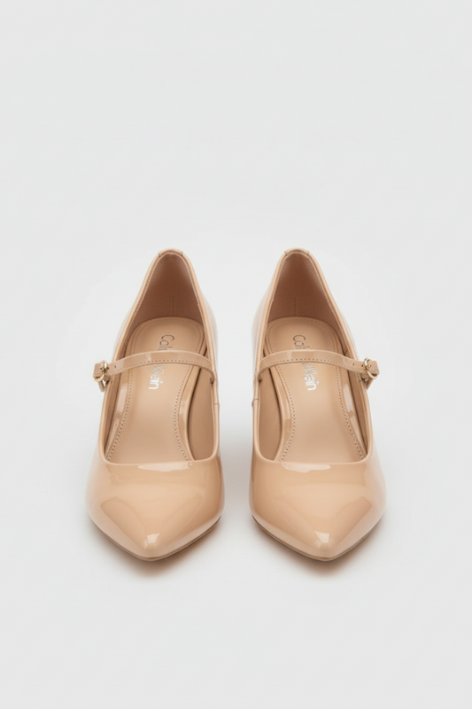 Calvin Klein Stilettos beige con correa para mujer