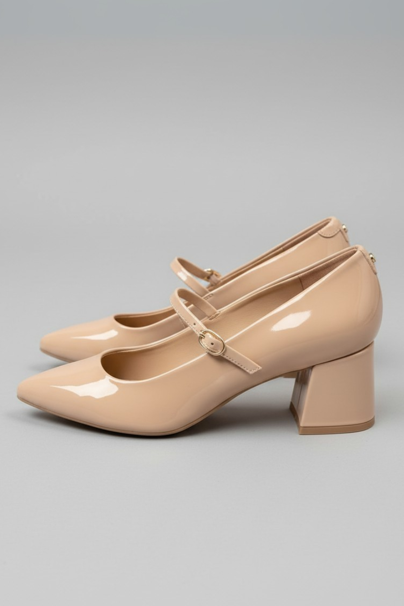 Calvin Klein Stilettos beige con correa para mujer