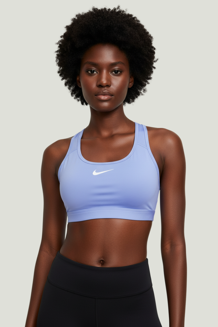 Nike top deportivo lila para mujer con soporte medio