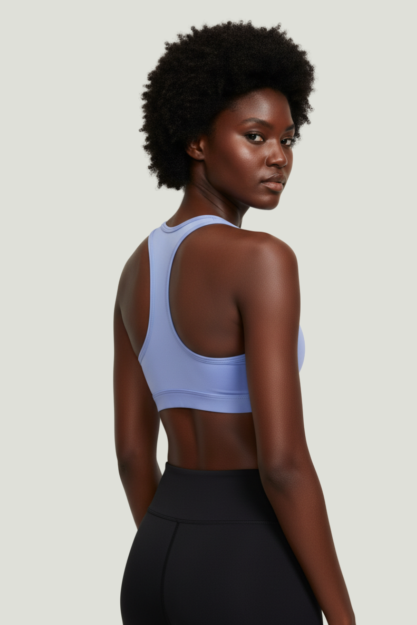 Nike top deportivo lila para mujer con soporte medio