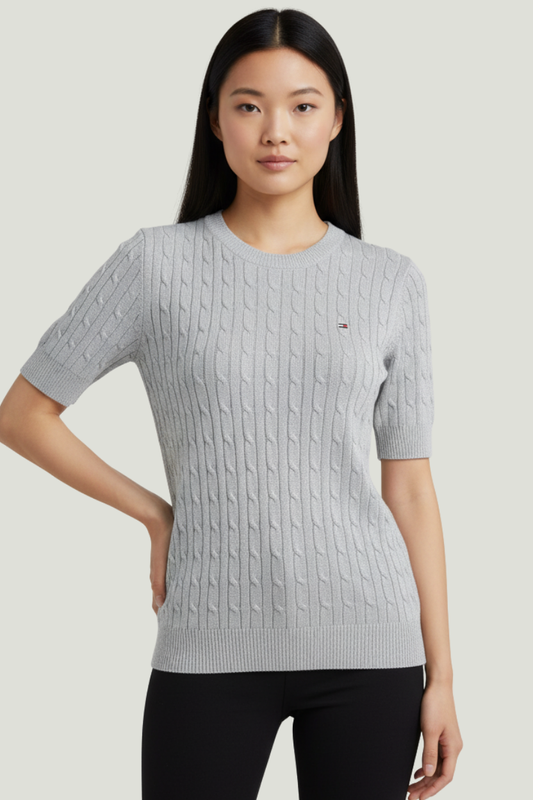 Tommy Hilfiger Saco tejido gris brillante para mujer