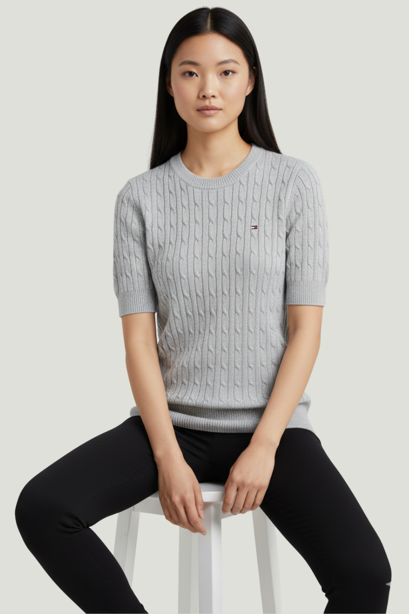 Tommy Hilfiger Saco tejido gris brillante para mujer