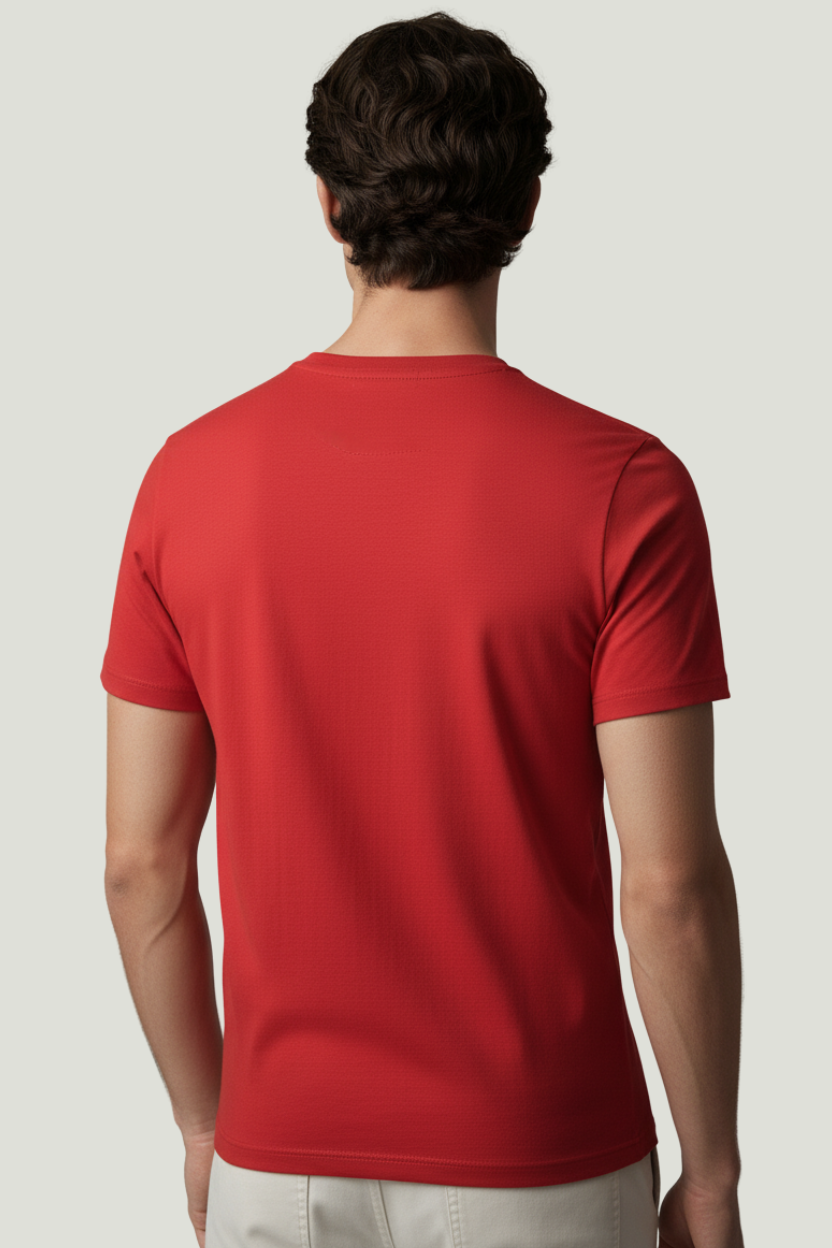Tommy Hilfiger Camiseta roja para hombre estilo clásico