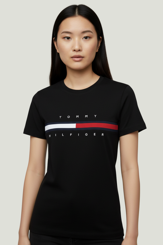 Tommy Hilfiger Camiseta negra para mujer