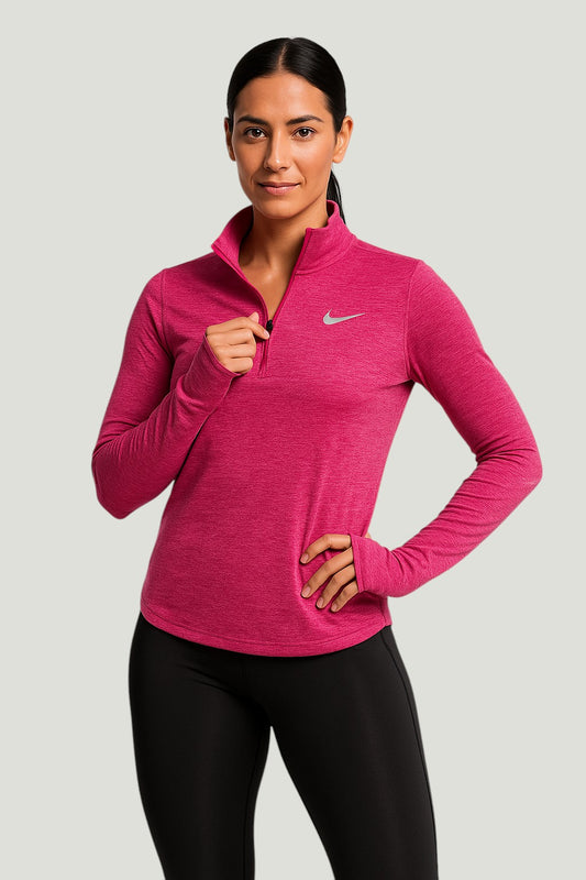 Nike buso deportivo fucsia para mujer con cremallera